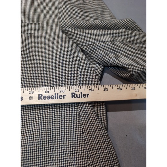 Lauren Ralph Lauren Mens Blazer 48R Brown Houndstooth 100% Wool Sport Coat - Picture 7 of 9